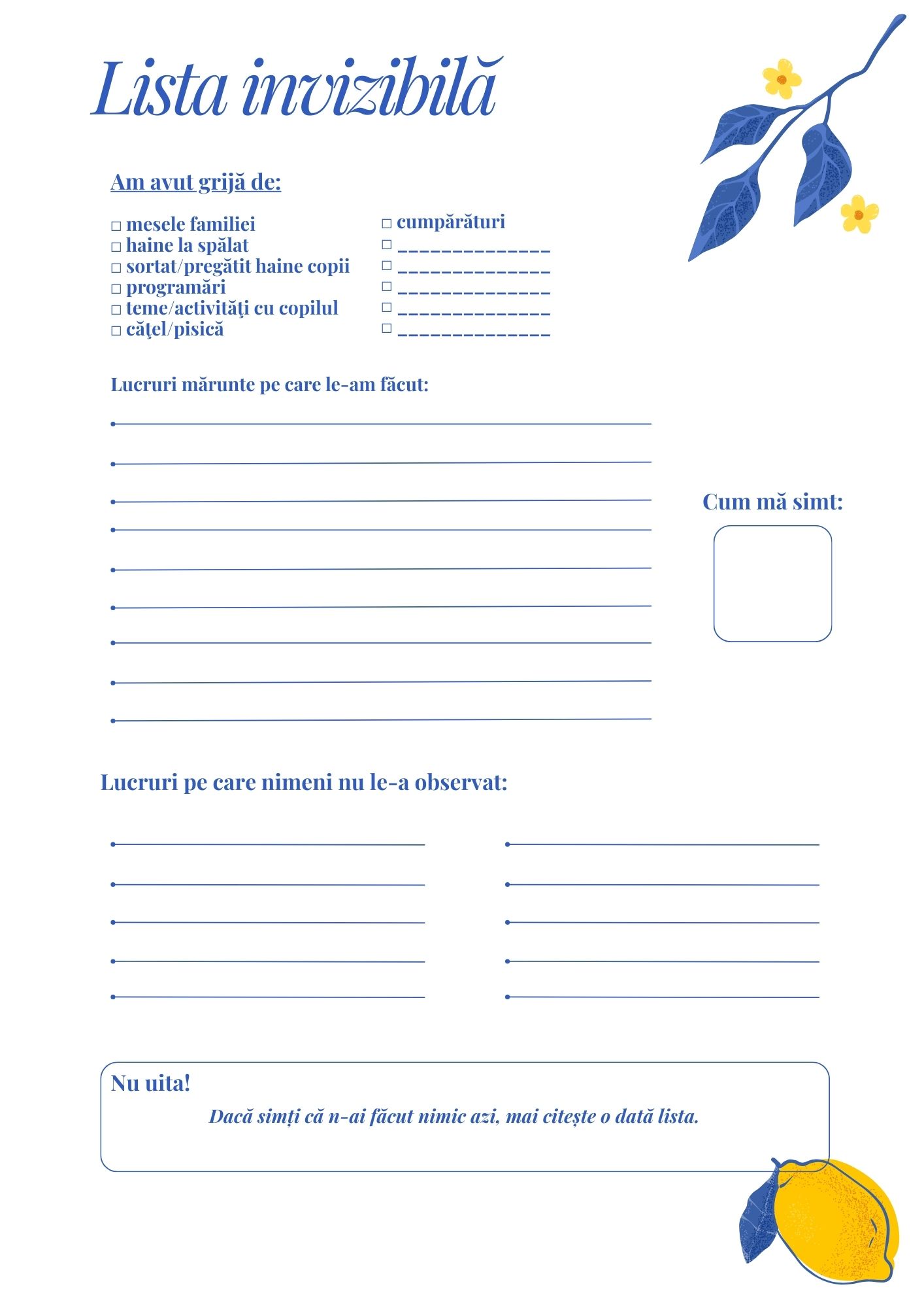 Caietul mamei - planificator fără presiune (PDF printabil & digital) - imagine 2